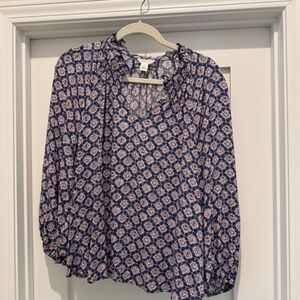 Caslon (Nordstrom) 100% rayon blouse - pink/blue, size M
